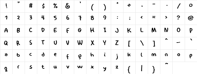 Sperm Regular  glyph index