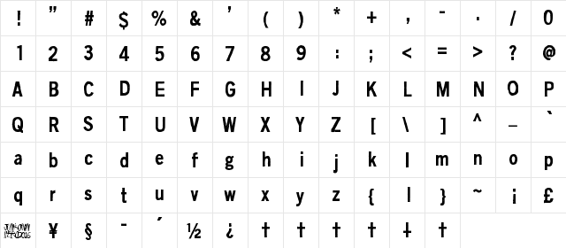 Black is not a color Regular  glyph index