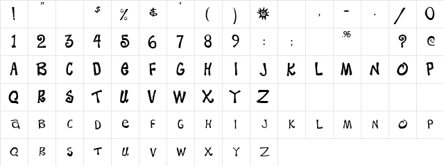 Hawk Key Regular  glyph index