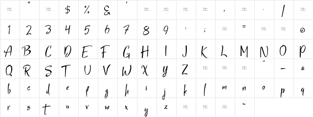 StarmiX Regular  glyph index