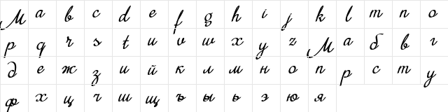 MiniDemo Regular  glyph index
