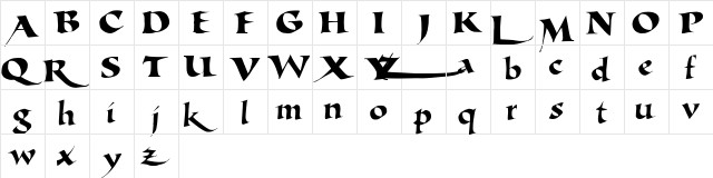 LHFLisaRegular Medium  glyph index