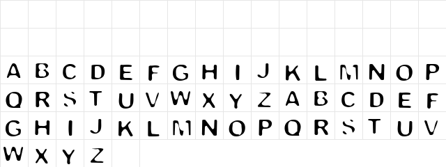 Trapped Light  glyph index