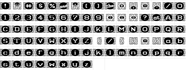 Camey NormalA  glyph index