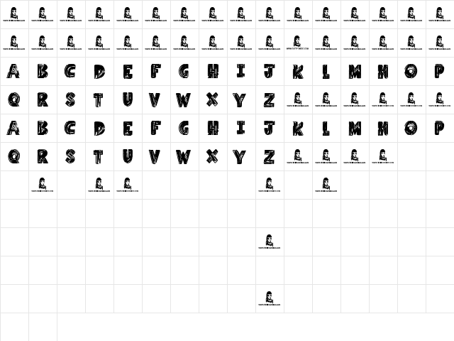 Millennium Regular  glyph index