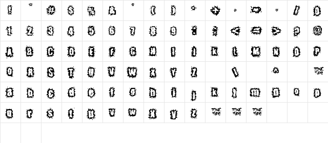 Hyper Kinetic Regular  glyph index