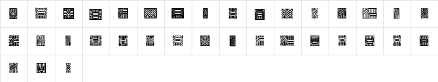 Mokhabiso Regular  glyph index