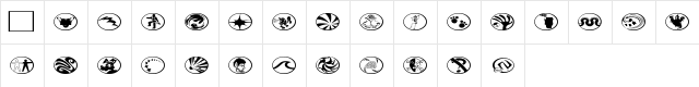 Radbats 2 RegRa  glyph index
