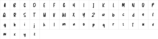 Master Puppets Free Font Regular  glyph index