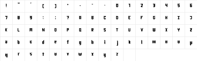 Minangkabau Regular  glyph index