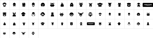 Pixelfarm Pets (united) Regular  glyph index