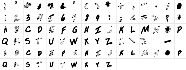 Utopia Regular  glyph index