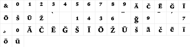 Lexicon No2 Roman E Pi  glyph index