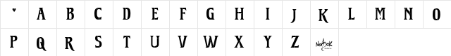 Reanimator DEMO Regular  glyph index