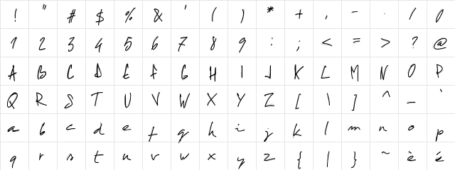 PWCactus Medium  glyph index