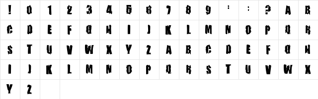 FireBomb Regular  glyph index