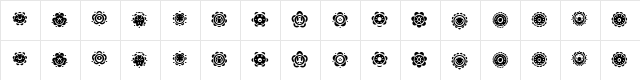 Gullar Regular  glyph index