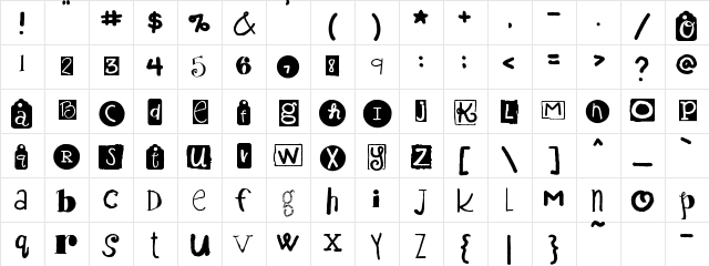 MB Scraps MB Scraps  glyph index