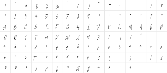 Antilkat Regular  glyph index