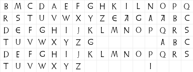 Weiss Regular  glyph index