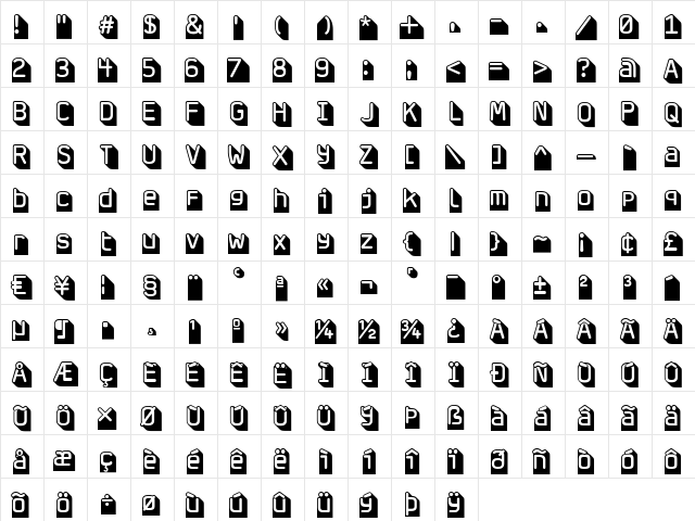 Jigger-Rounded Regular  glyph index
