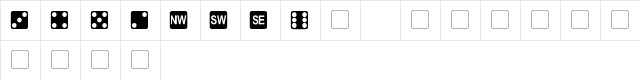 DPoly Six-Sider Regular  glyph index