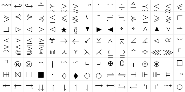 msam6 Regular  glyph index