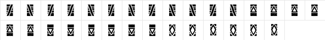 Stoned Regular  glyph index