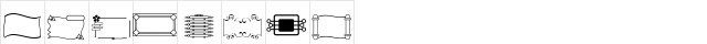 Chay's Frames Regular  glyph index