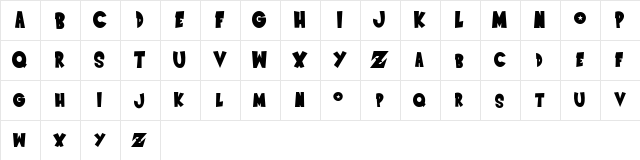 Saiyan Sans Regular  glyph index