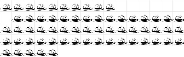 101! Press Release Regular  glyph index