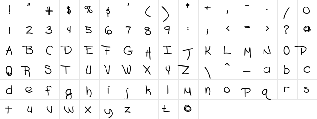 MensroomScriptSSK Bold  glyph index