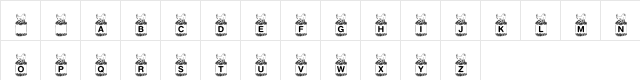 KR Birdy Regular  glyph index