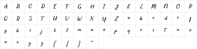 Thakiro Regular  glyph index