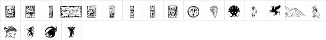 Fabeldyr 1 Normal  glyph index