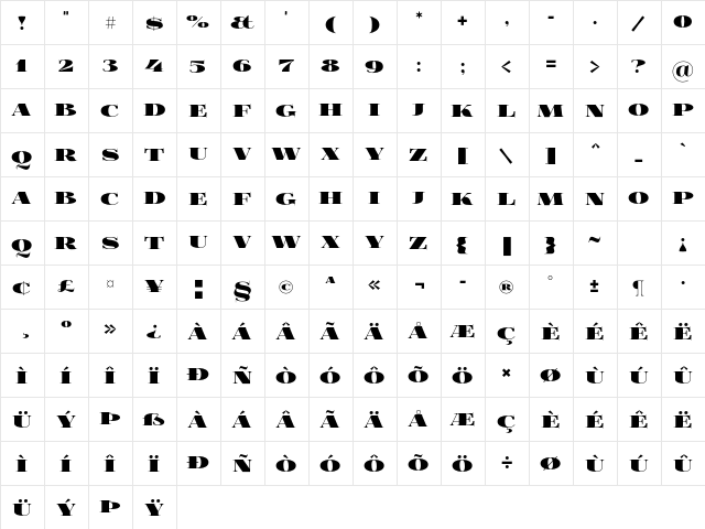 FoglihtenBlackPcs BlackPcs  glyph index