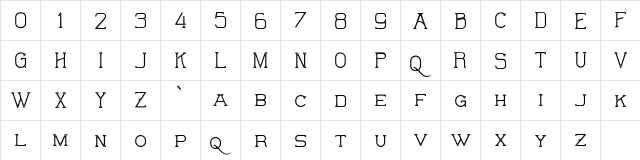 The Wild Hammers Demo Regular  glyph index