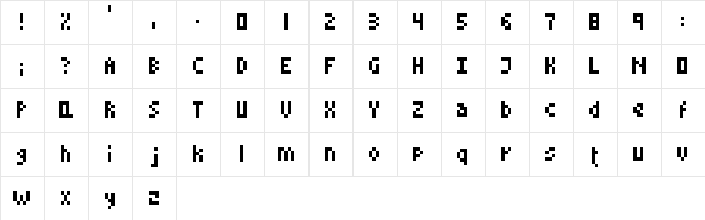 Little Conquest Regular  glyph index