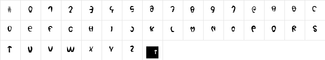 LeBob Medium  glyph index