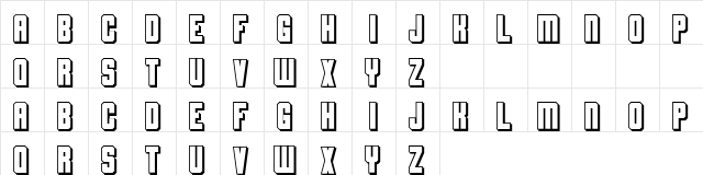Flashback Regular  glyph index