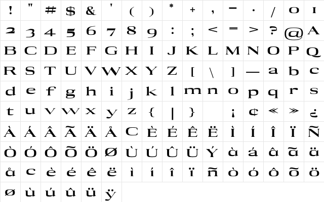 Adon Black   glyph index