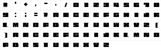 Fat Ultra  glyph index