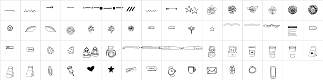 MAGGIE MAE Doodles Regular  glyph index
