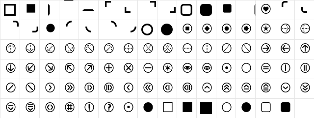 ButtonBonus CirclePositive  glyph index