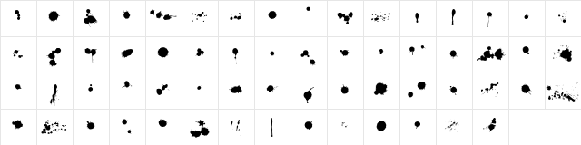 insigne Splats! Splats!  glyph index