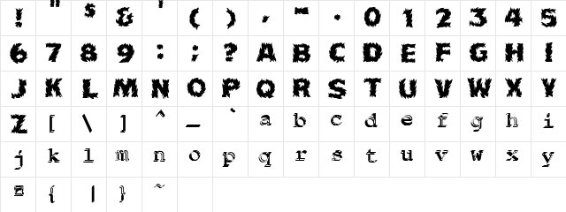 Fireball Medium  glyph index