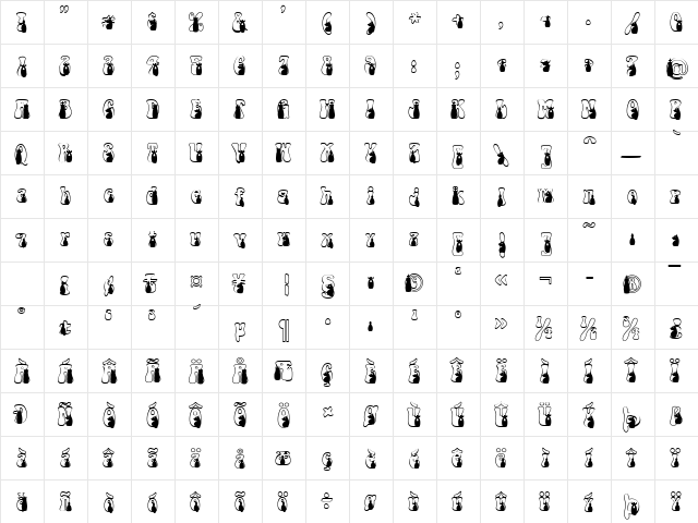 ChessManWhite Becker Normal  glyph index