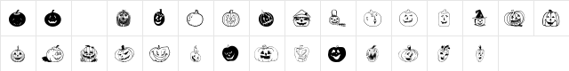 Bumkins Regular  glyph index
