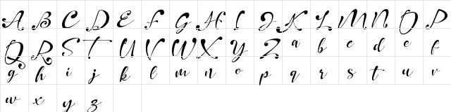 Heartland Regular  glyph index