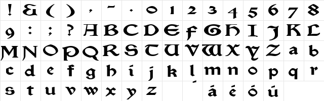 EnchantmentExtended Regular  glyph index